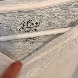 J.Crew White Linen Tee
